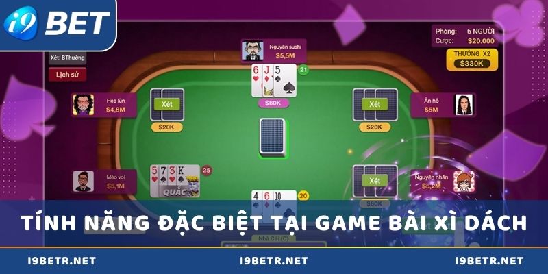 Tính năng đặc biệt tại game bài xì dách